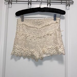 Kimchi Blue High Waist Lace Crochet Shorts